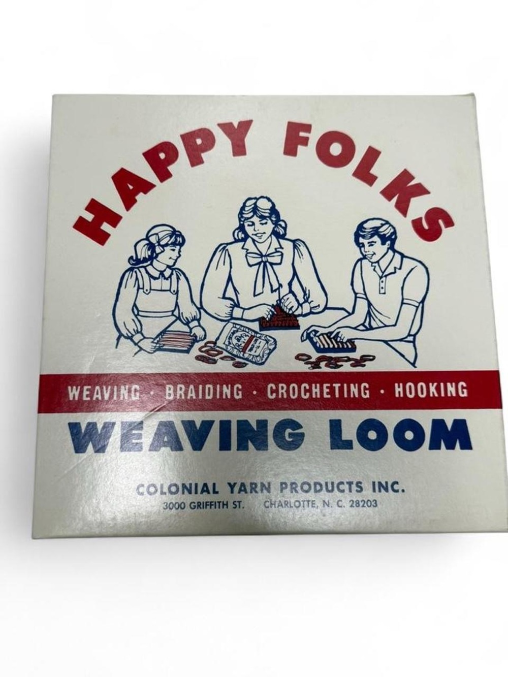 Vintage Happy Folks Weaving Loom Kit New Colonial Yarn